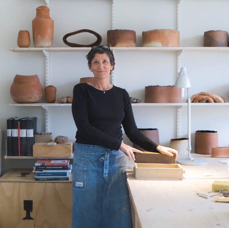 ceramic artist Pernilla Norrman in her studio in Malmo